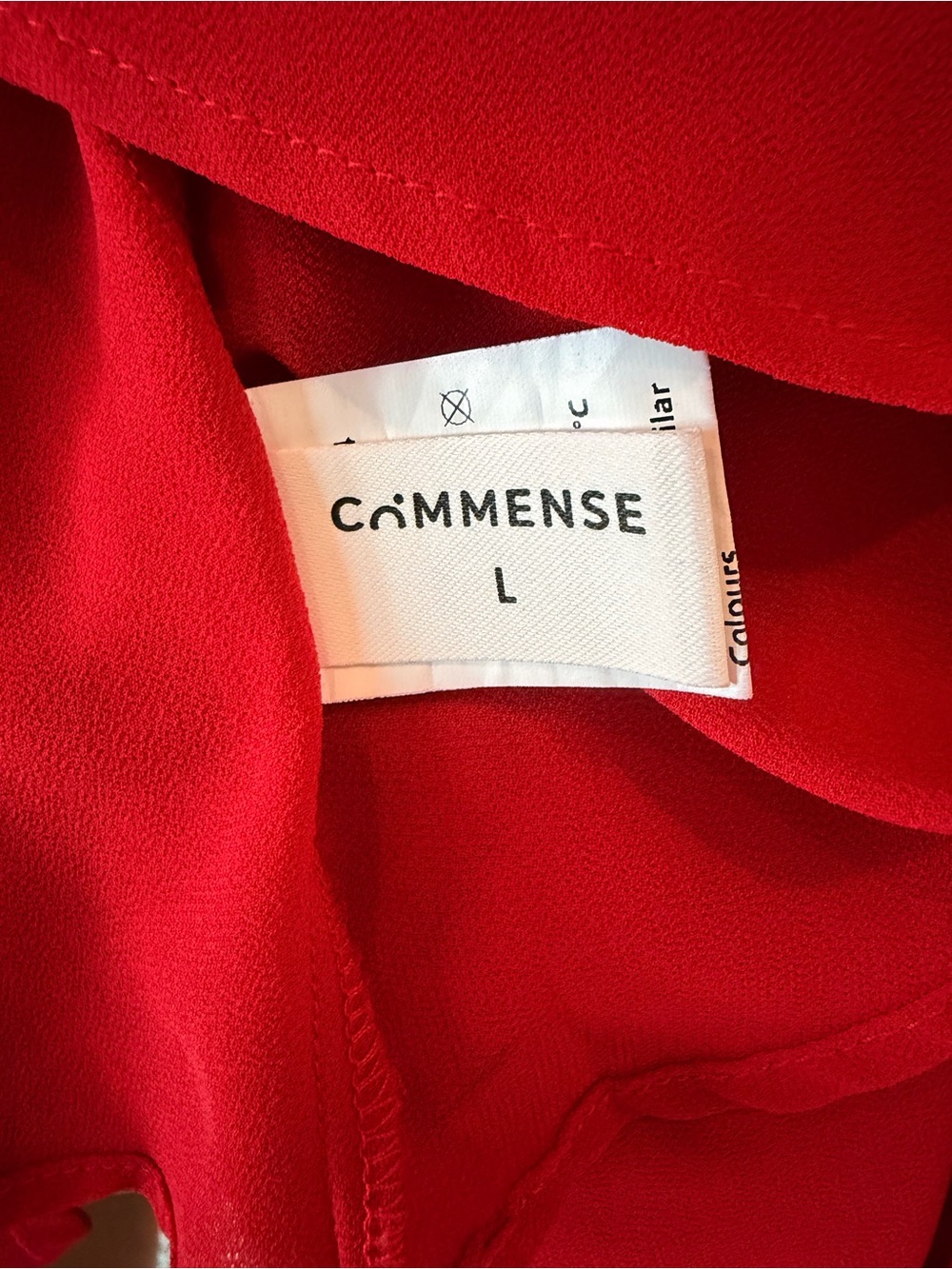 Commense Red Off-Shoulder Draped Blouse - Picture 9 of 9